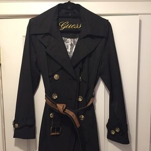 Ladies black trench coat